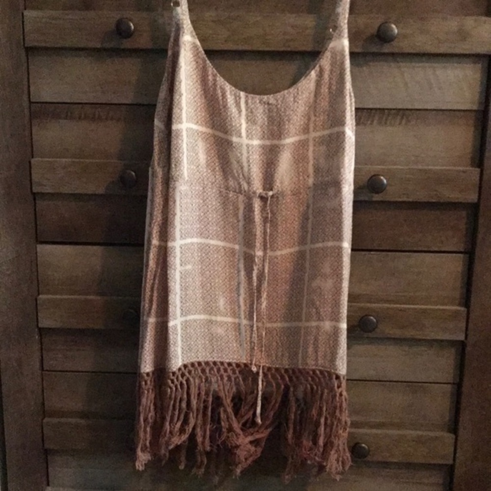 Cabi‎ top cabana brown coverup front cami tank size medium G23